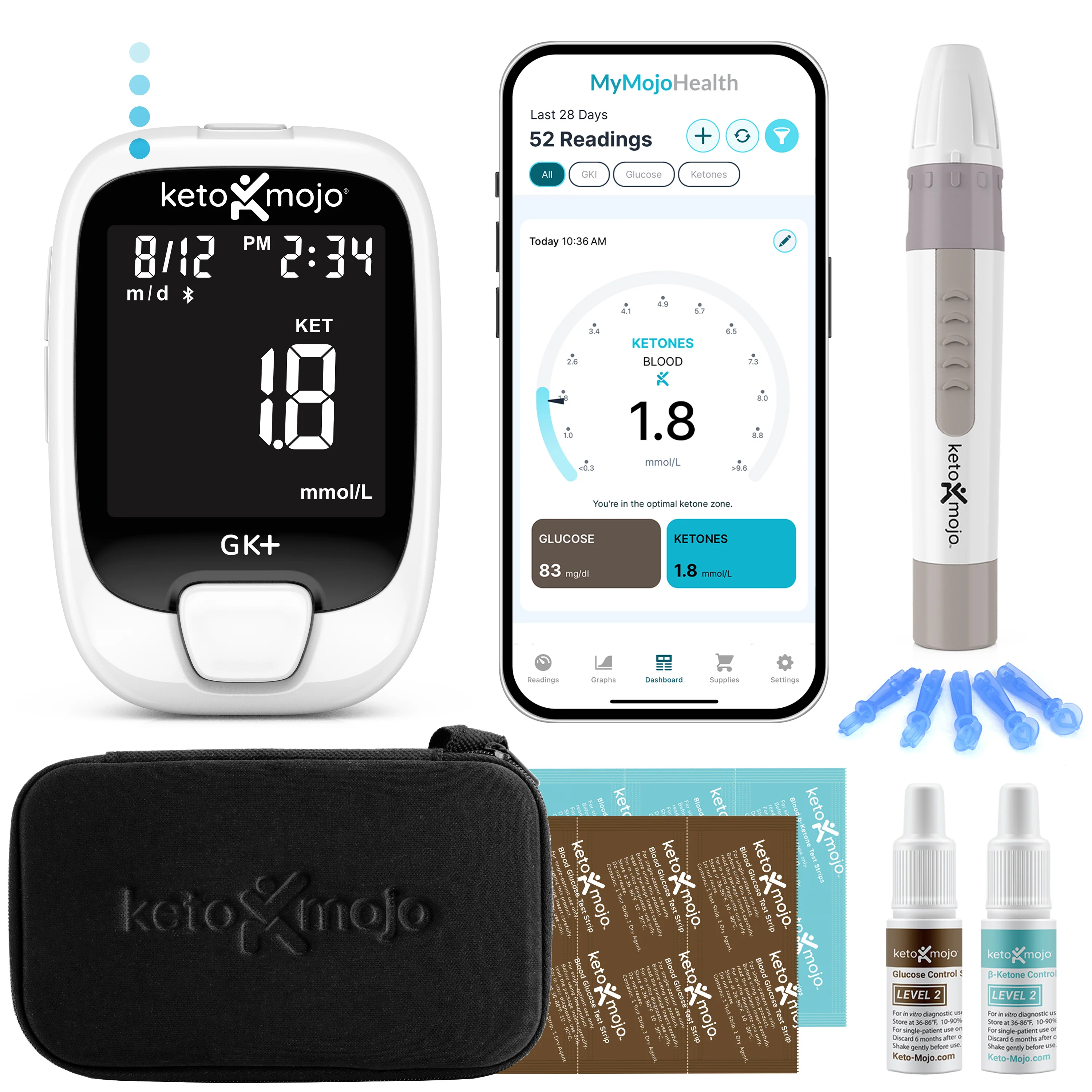 BASIC STARTER KIT - GK+ Blood Glucose & Ketone Meter - Image 2
